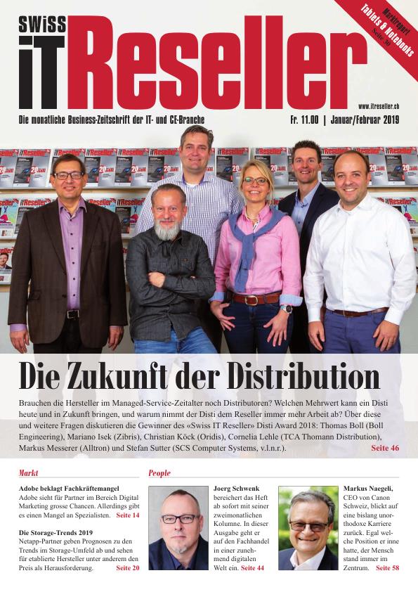 Swiss IT Reseller: Cover der Ausgabe 2019/01