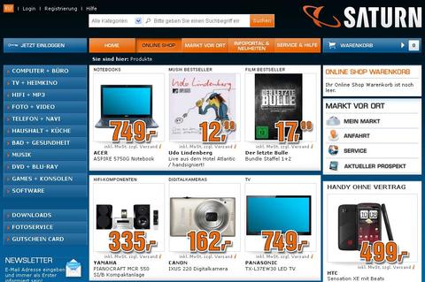 Saturn geht mit Shop online