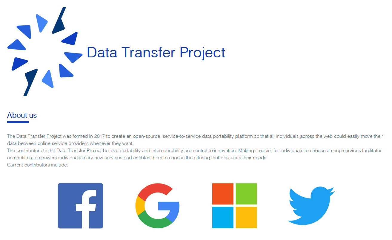 Internetriesen stellen Data Transfer Project vor