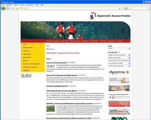 Snowflake optimiert Website von Appenzell Ausserrhoden
