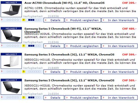 Chromebook ab Juli in der Schweiz