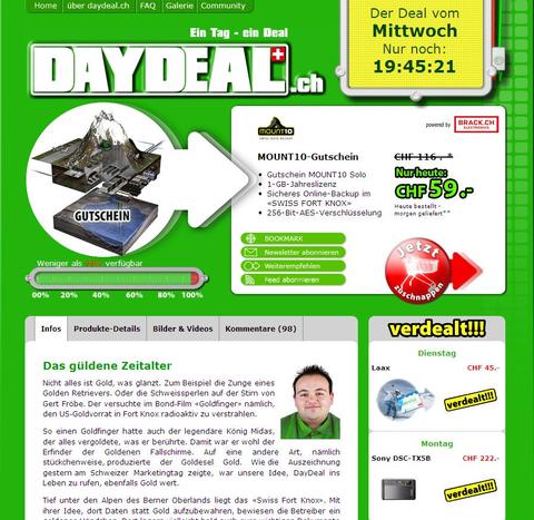 Daydeal.ch geehrt