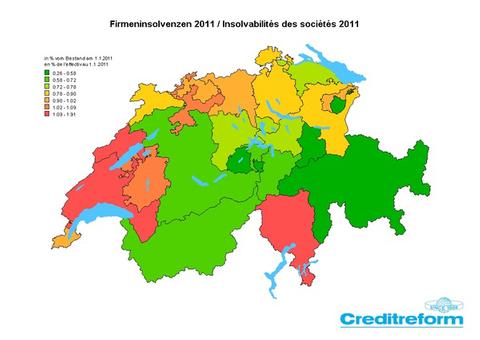 Noch nie so viele Konkurse und Gründungen wie 2011