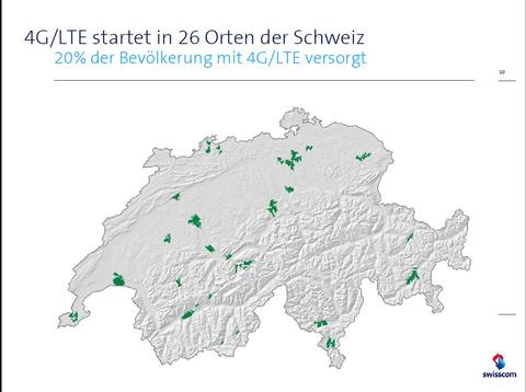 Swisscom startet LTE-Mobilfunknetz