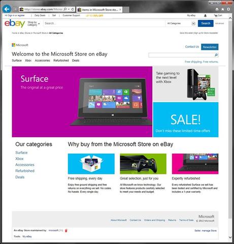 Microsoft eröffnet Ebay Store