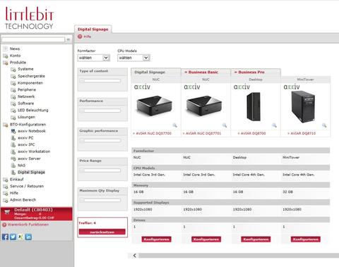 Littlebit neu mit Onlinekonfigurator für Digital Signage Player