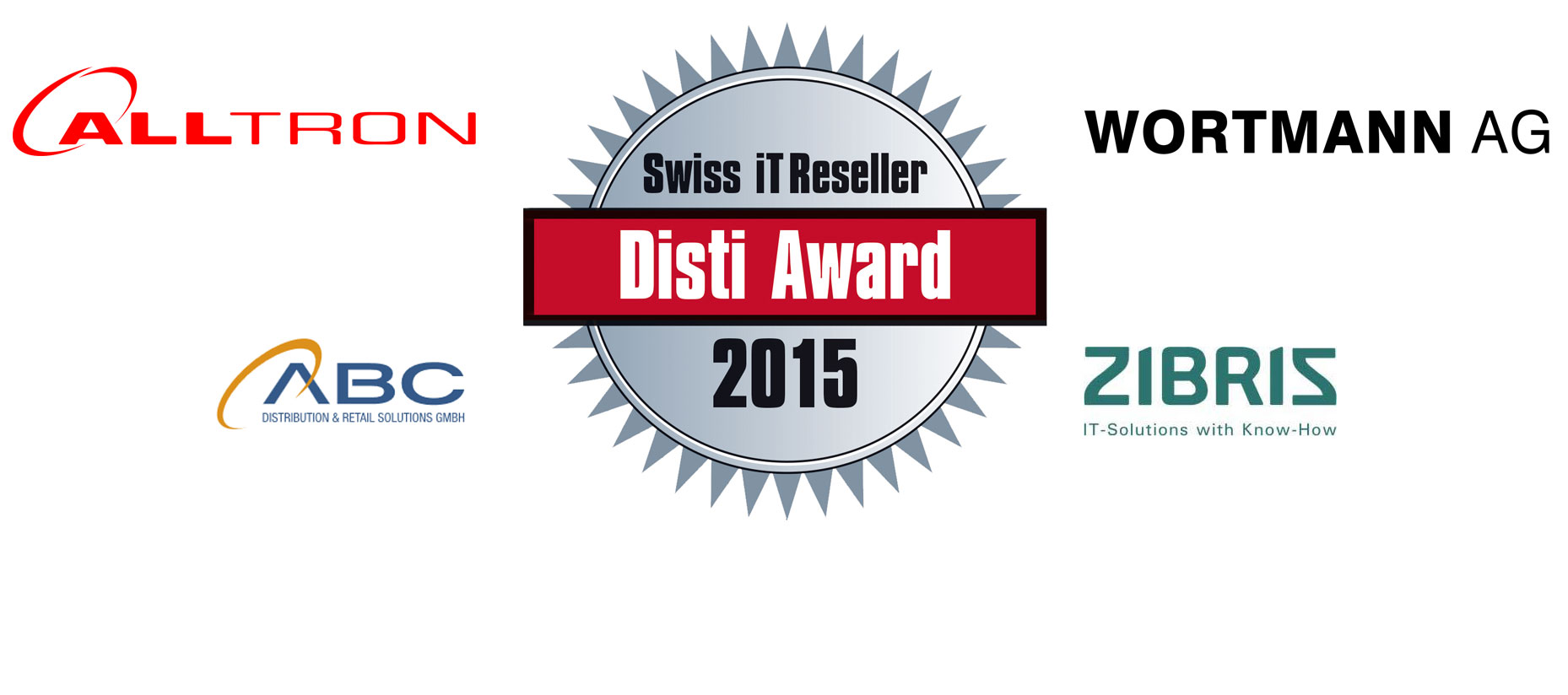 Alltron, ABC Distribution, Zibris <br>und Wortmann gewinnen Disti Award 2015