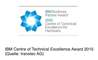 Transtec erhält von IBM Technical Excellence Award