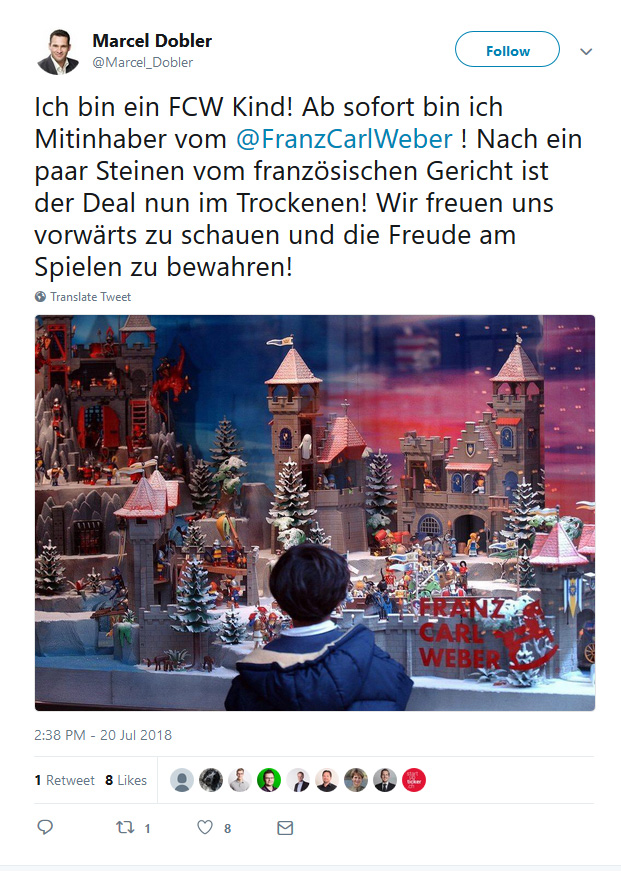 Marcel Dobler wird Mitinhaber von Franz Karl Weber 