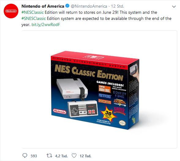 Nintendo bringt NES Classic Mini ein zweites Mal auf den Markt