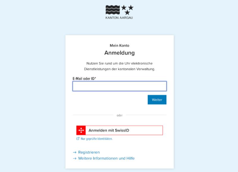 Der Kanton Aargau setzt auf SwissID