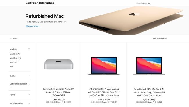 Apple verkauft neu gebrauchte Hardware