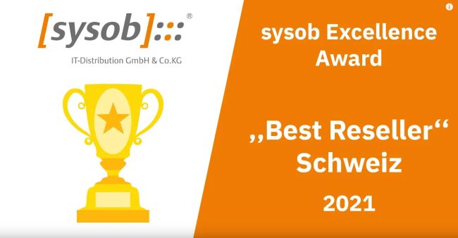 KMU Informatikpartner wird von Sysob mit Best-Reseller-Award geehrt