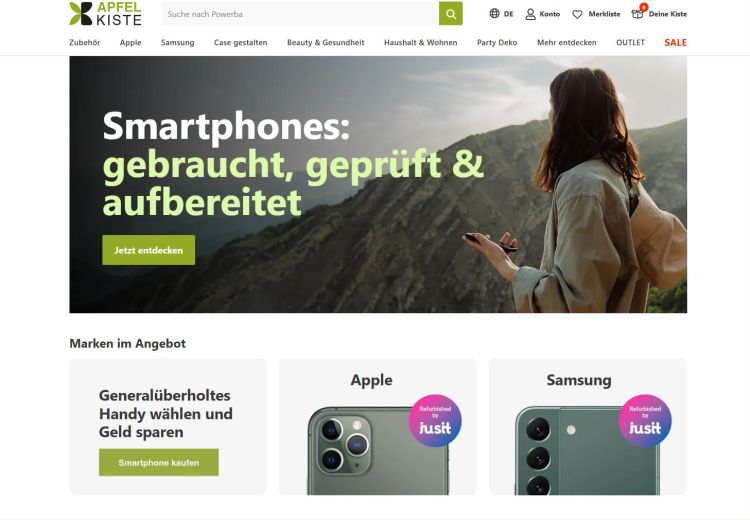 Mobilezone verkauft Jusit-Smartphones neu auch über Apfelkiste