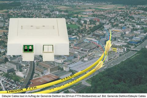 Dätwyler Cables baut Glasfaser-Netz in Dietlikon