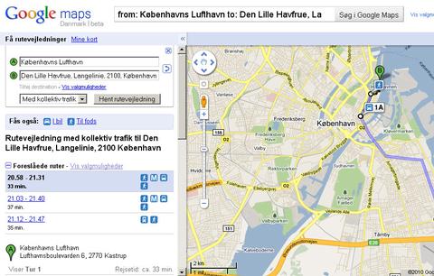 Schweizer bringen dänische Fahrpläne auf Google Transit