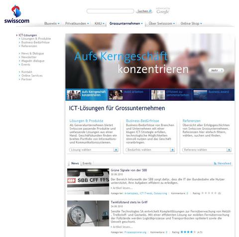 Website-Relaunch bei Swisscom
