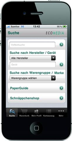 Ecomedia mit iPhone-App für Fachhandel