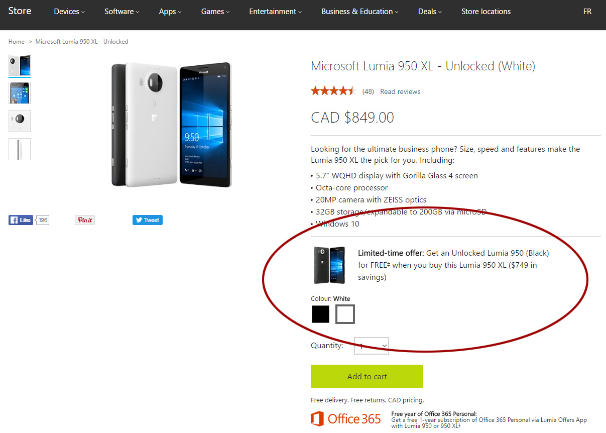 Microsoft verschenkt Lumia 950 zu Lumia 950 XL