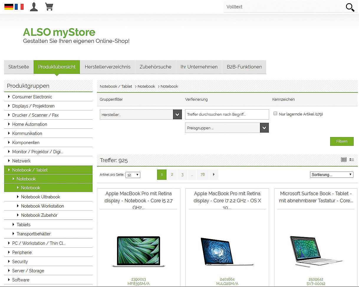 Also Mystore B2B-Shop fuer Reseller - Bild 1