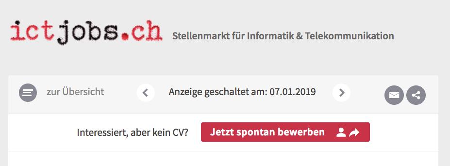 Spontanbewerbung fuer stellensuchende ICT-Spezialisten - Bild 1