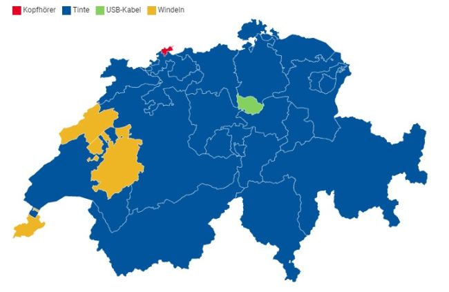 Digitec Galaxus die gefragtesten Produkte nach Kanton - Bild 1